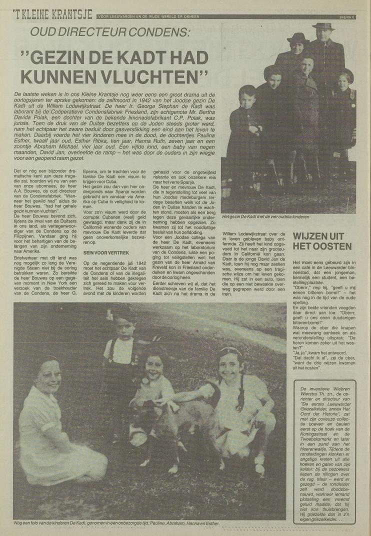 Newspaper article from 1990